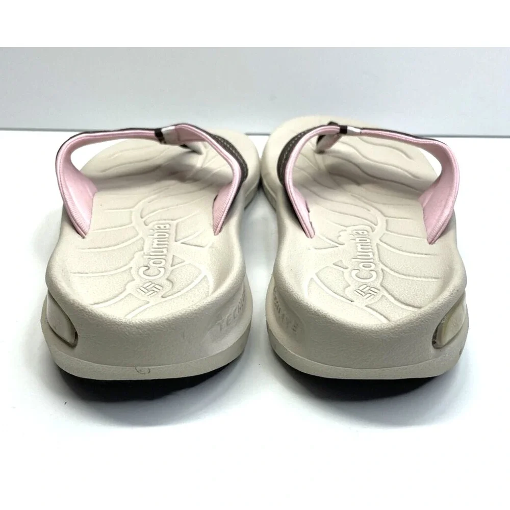 COLUMBIA WOMEN'S SUN SPRITE BROWN/PINK THONG‎ FLIP FLOP SANDAL SIZE 5
